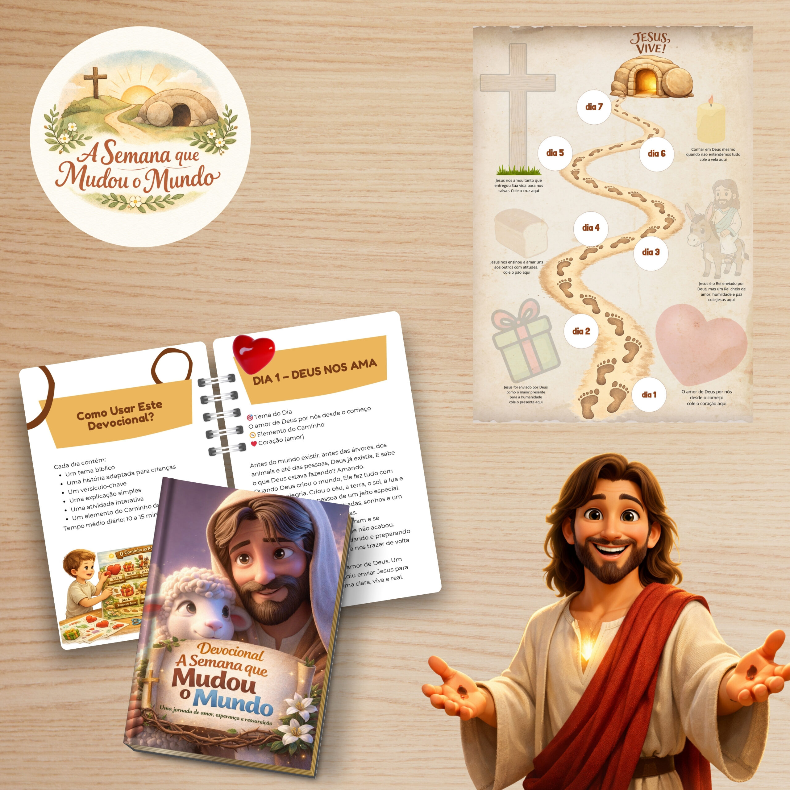 Devocional de páscoa interativo para crianças – Material Pedagógico — História para Fundamental II (6º–9º): Prepare o…