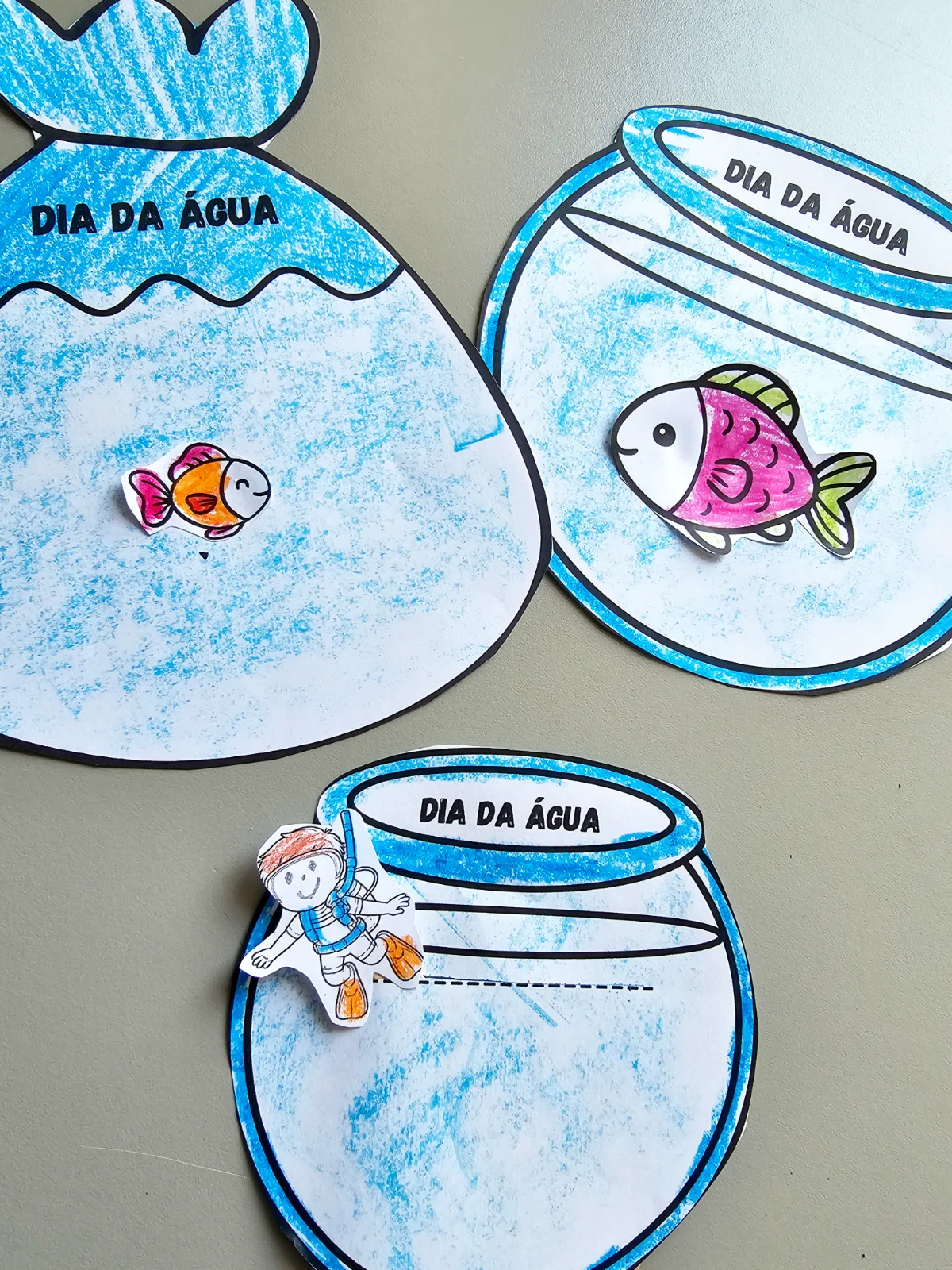 Dia da Água - Atividade Peixinho — amostra 1: Atividade criativa para trabalhar o Dia da Água