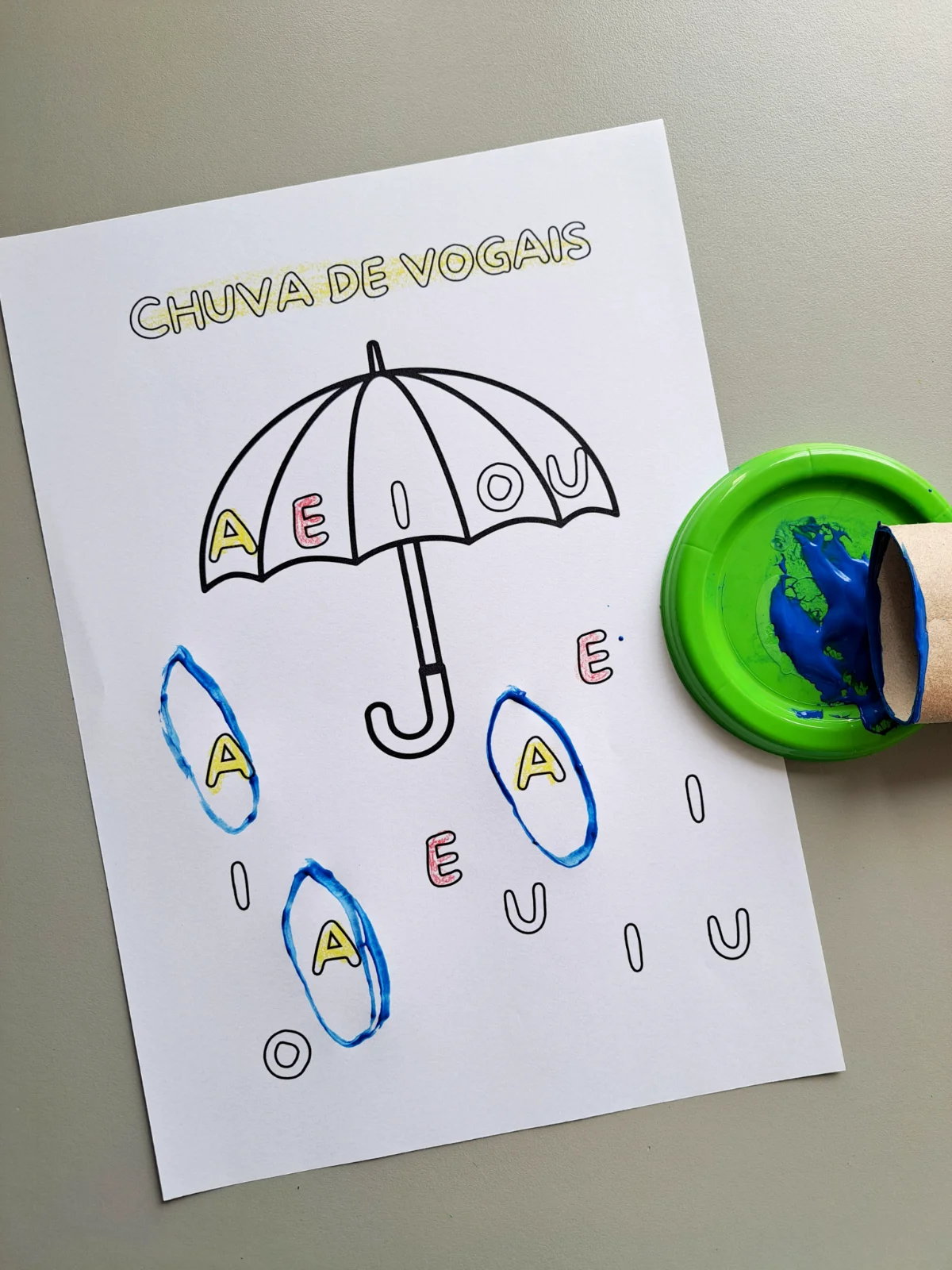 Dia da Água – Chuva de Vogais | Educação Infantil – Atividade Lúdica — capa do material