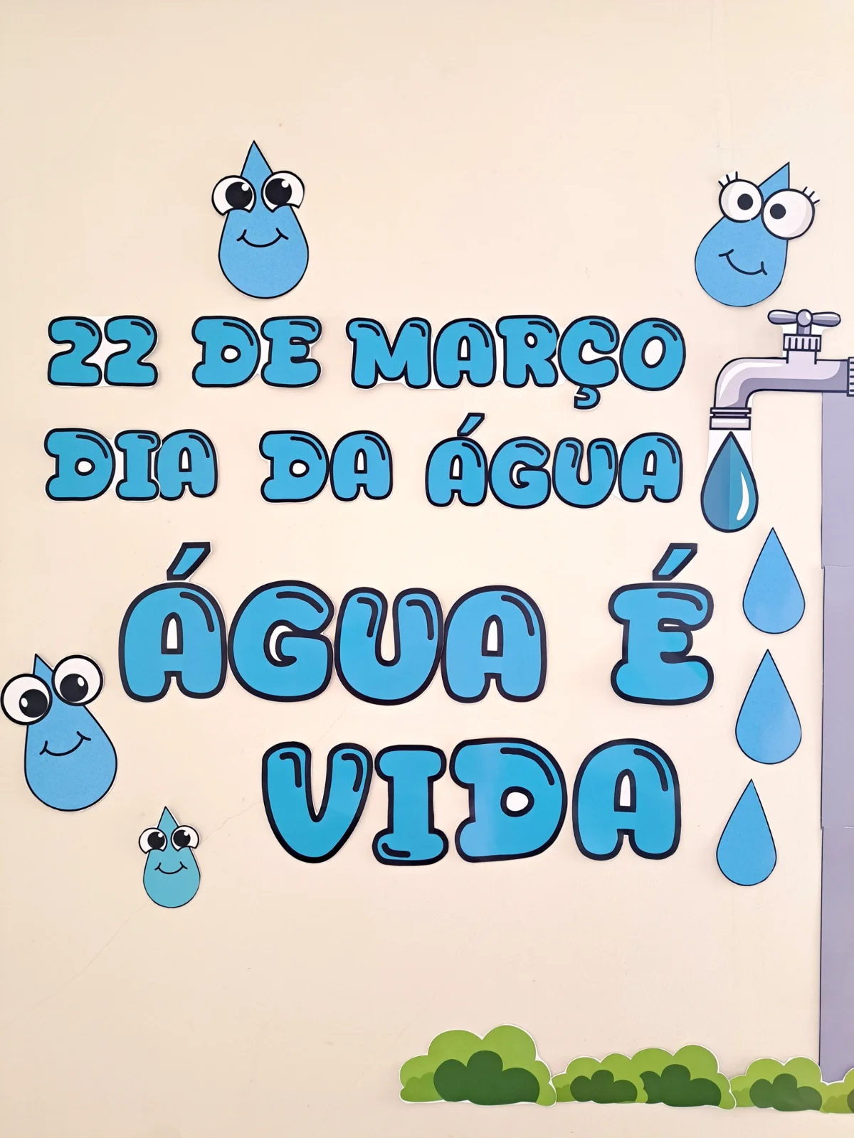 Dia da Água - Painel de Parede — amostra 1: Decore sua sala com um lindo painel temático