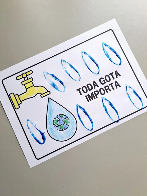 Dia da Água | Toda Gota Importa – Folhinha da Torneira — Datas comemorativas para Educação Infantil: Atividade temática da…