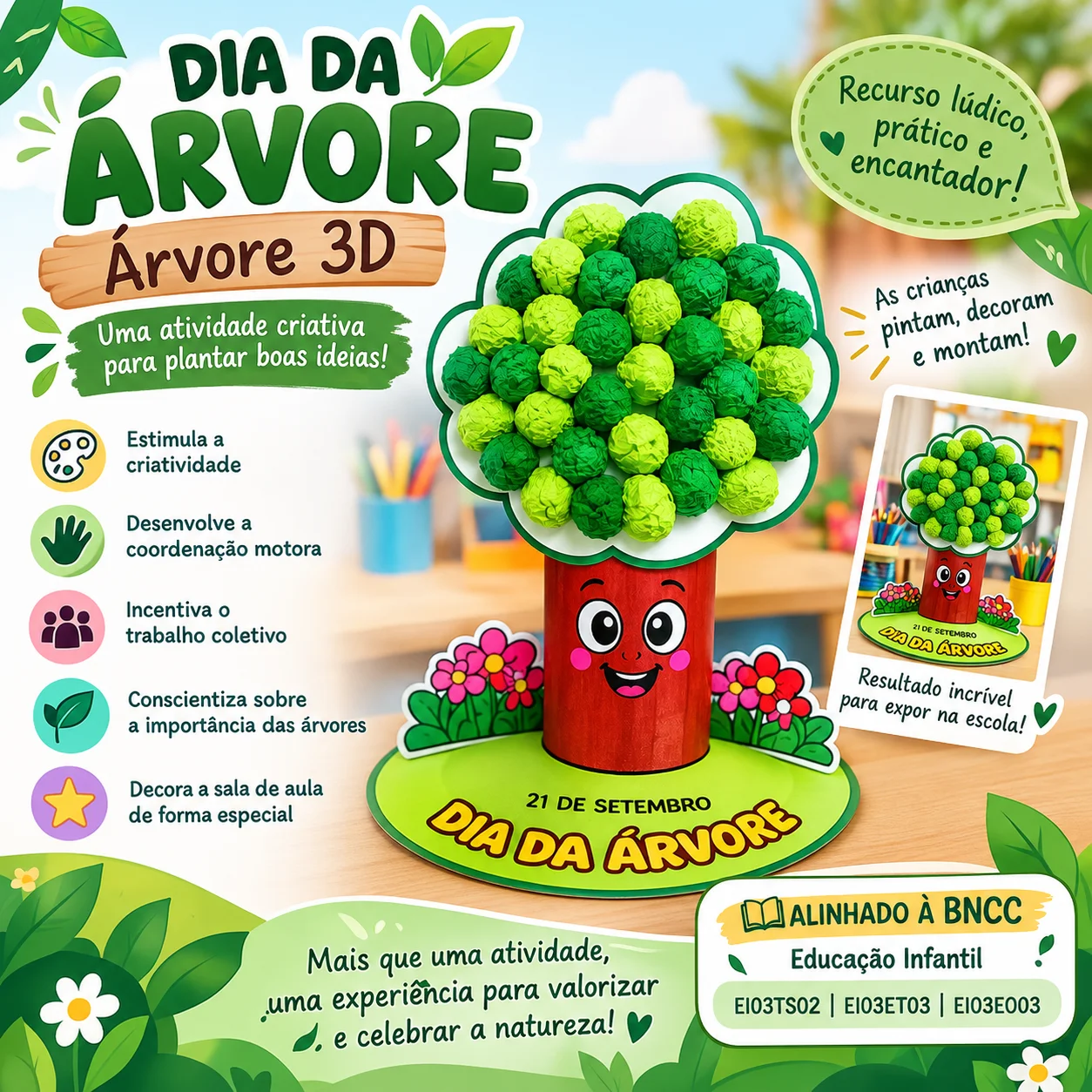 Dia da Árvore – 21 de setembro | Árvore 3D — amostra 1: 🌳 Recurso interativo e divertido para celebrar o Dia da Árvore,…