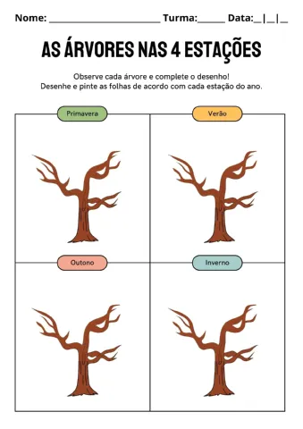 Dia da Árvore : kit com 9 Atividades Educativas para Imprimir — amostra 1: Comemore o Dia da Árvore de forma divertida e…