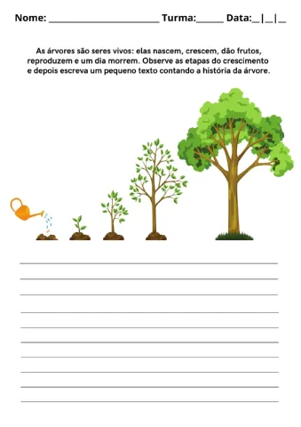 Dia da Árvore : kit com 9 Atividades Educativas para Imprimir — amostra 2: As Árvores nas 4 Estações