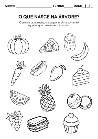 Dia da Árvore : kit com 9 Atividades Educativas para Imprimir — amostra 6: Relação entre árvore, natureza e comunidade