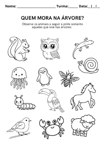 Dia da Árvore : kit com 9 Atividades Educativas para Imprimir — amostra 7: O que nasce na árvore?