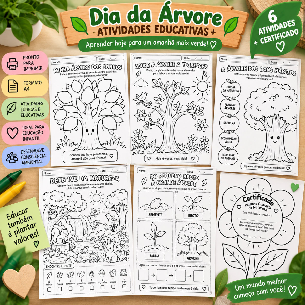 Dia da Árvore: Kit de Atividades Educativas para Imprimir | Ambiental — amostra 2: Transforme o Dia da Árvore em um momento…
