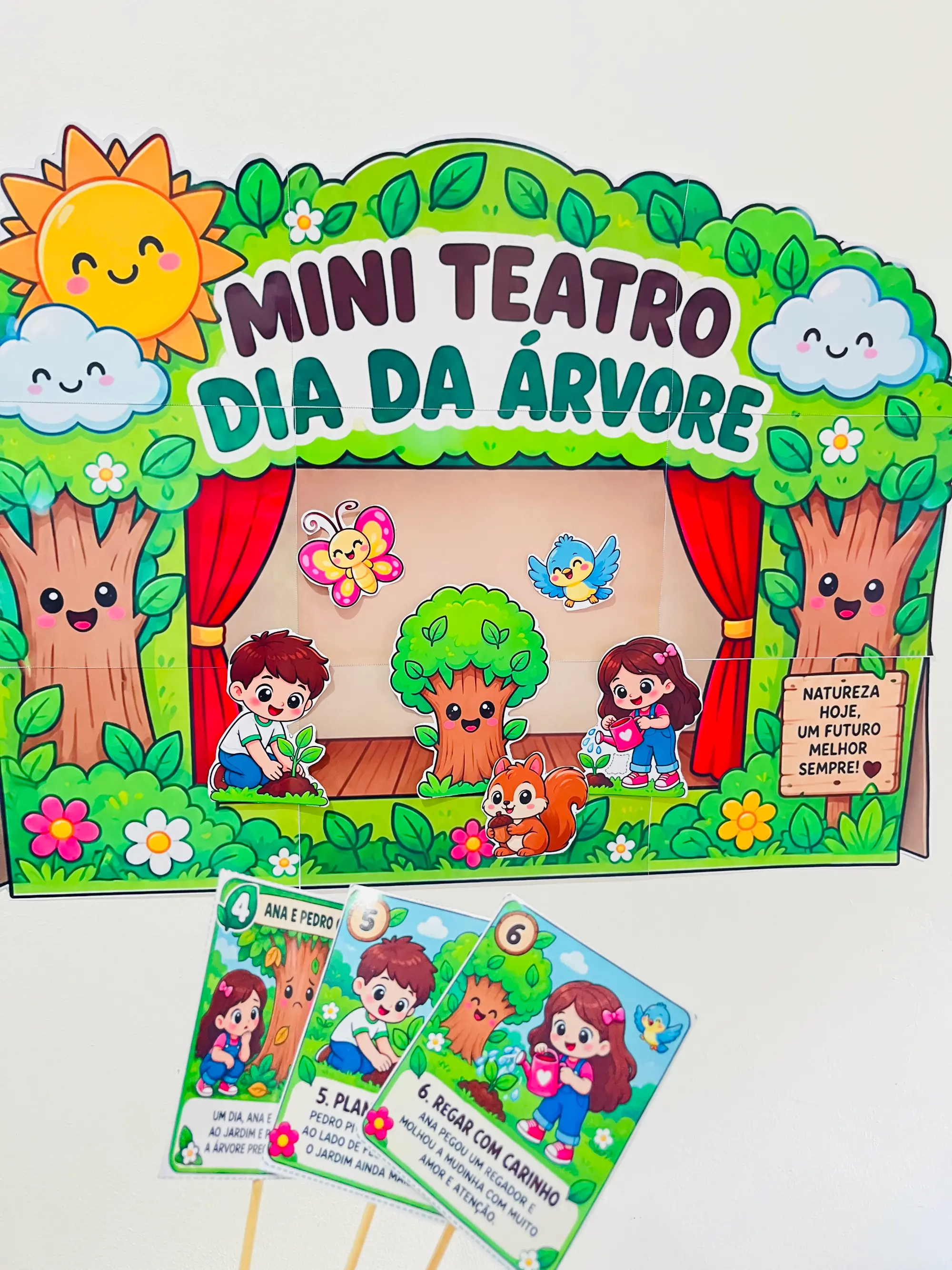 Dia da Árvore- Mini teatro -Ideal para Educação Infantil — amostra 3: Mini Teatro Dia da Árvore , transforme o Dia da…