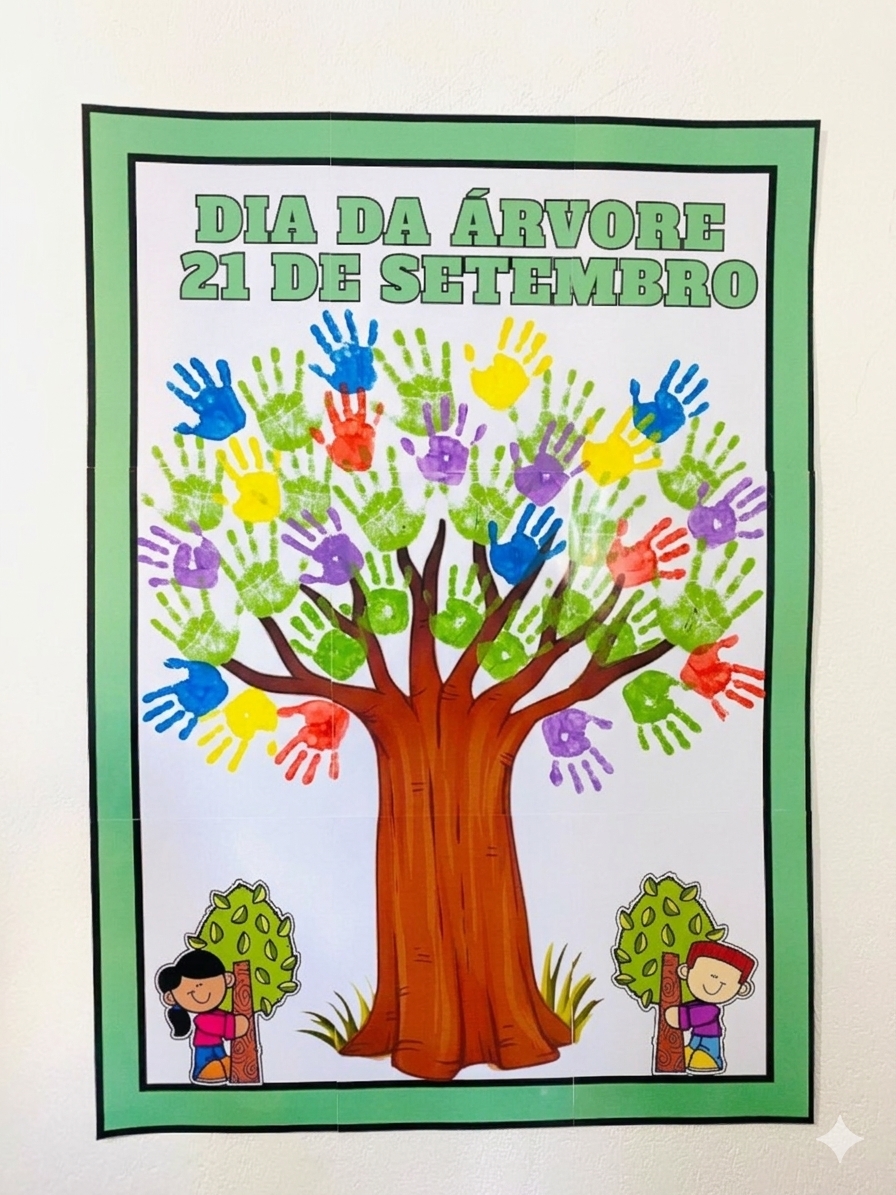 Dia da árvore painel interativo marcas das mãozinhas – PDF para Imprimir — amostra 1: Sobre o DIA DA ÁRVORE PAINEL…