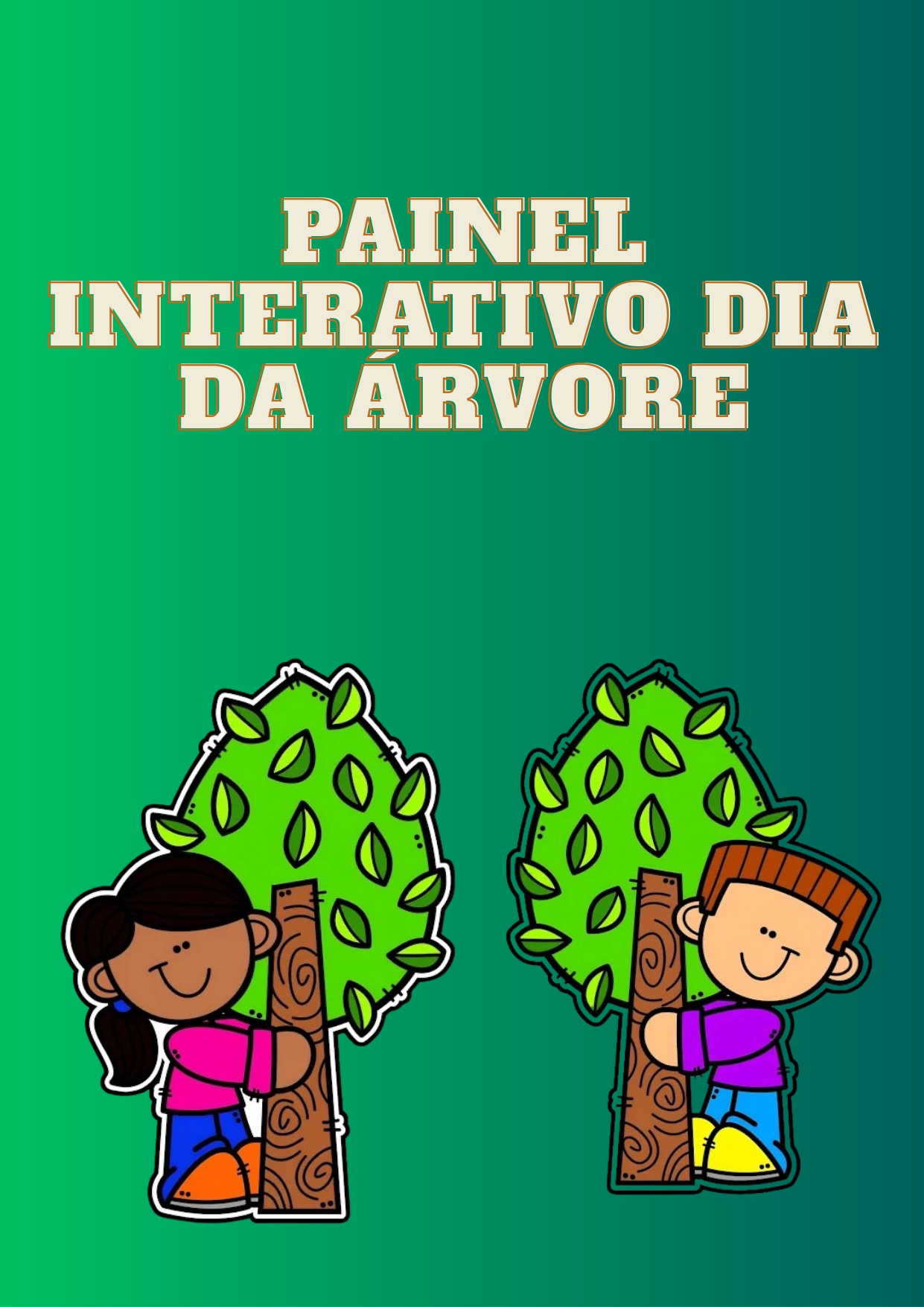 Dia da árvore painel interativo marcas das mãozinhas – PDF para Imprimir — amostra 2: Formato e entrega