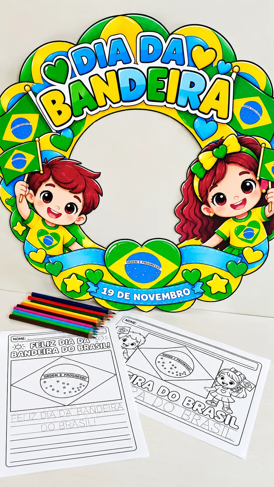 Dia da Bandeira Atividades e Moldura de Fotos PDF — amostra 5: Mini Kit Dia da Bandeira com moldura colorida para fotos e… Dia da Bandeira Atividades e Moldura de Fotos PDF — amostra 5: Mini Kit Dia da Bandeira com moldura colorida para fotos e…