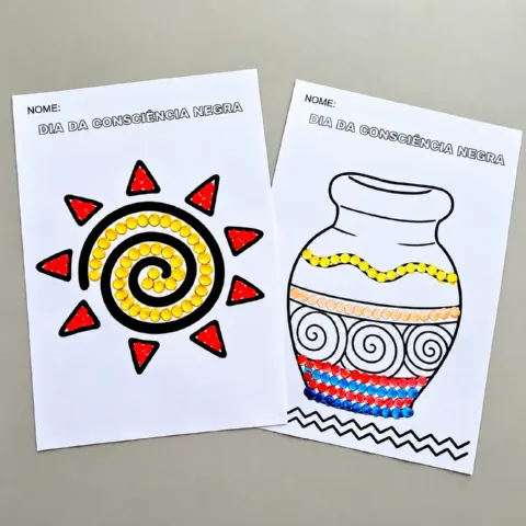 Dia da Consciência Negra – 7 Atividades para Imprimir — amostra 2: Material com 7 páginas sobre o Dia da Consciência Negra,…