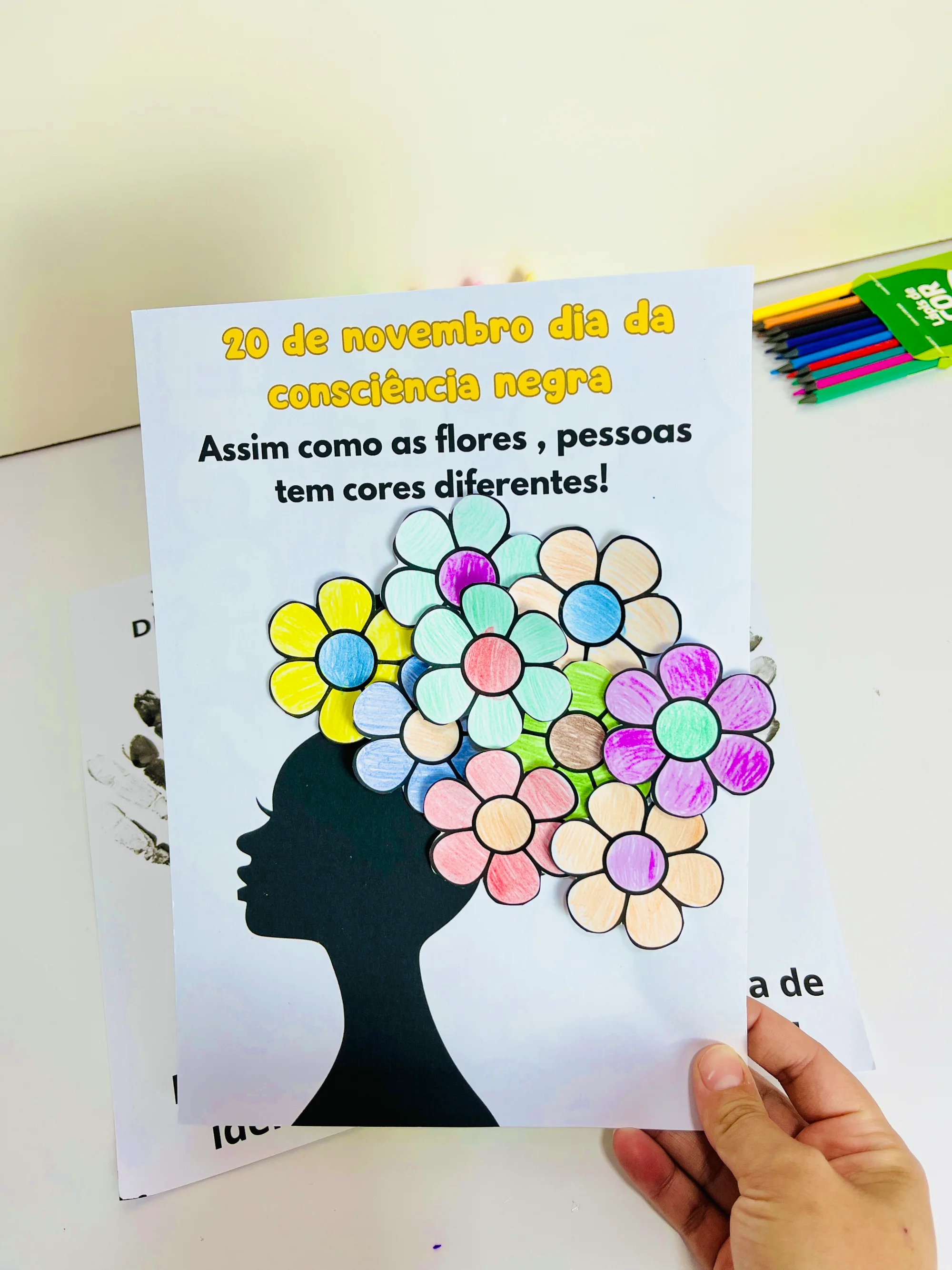Dia da Consciência Negra – Atividade Infantil para Imprimir — amostra 1: Atividade de Consciência Negra para Educação…