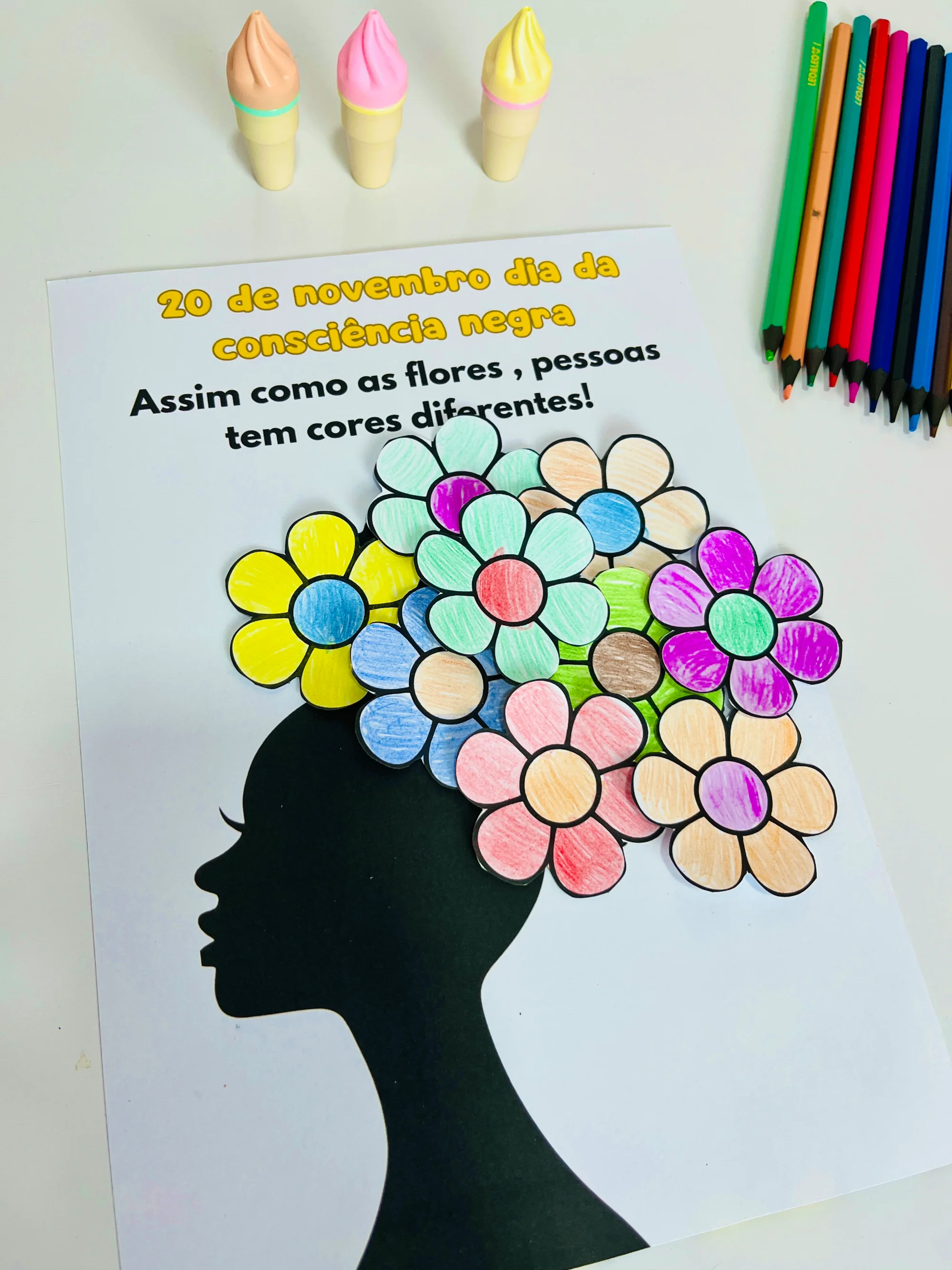 Dia da Consciência Negra – Atividade Infantil para Imprimir — amostra 5: Atividade de Consciência Negra para Educação…