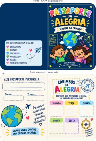 Dia da Criança: Kit de Atividades, Desafios e Passaporte da Alegria — amostra 1: Semana da Criança: Kit de Atividades,…