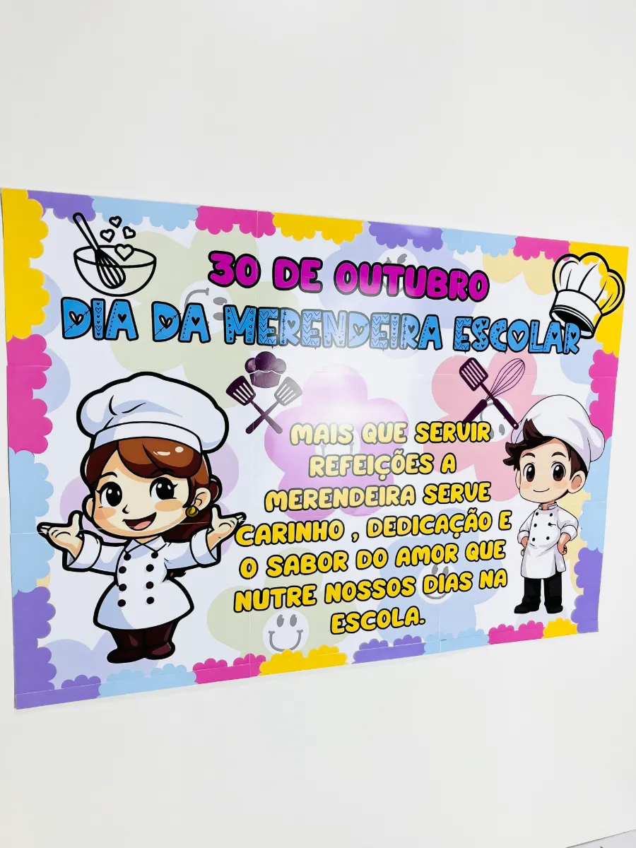Dia da Merendeira – Painel Temático para Escola com Lembrancinha — Atividades para Educação Infantil: Celebre com carinho o…