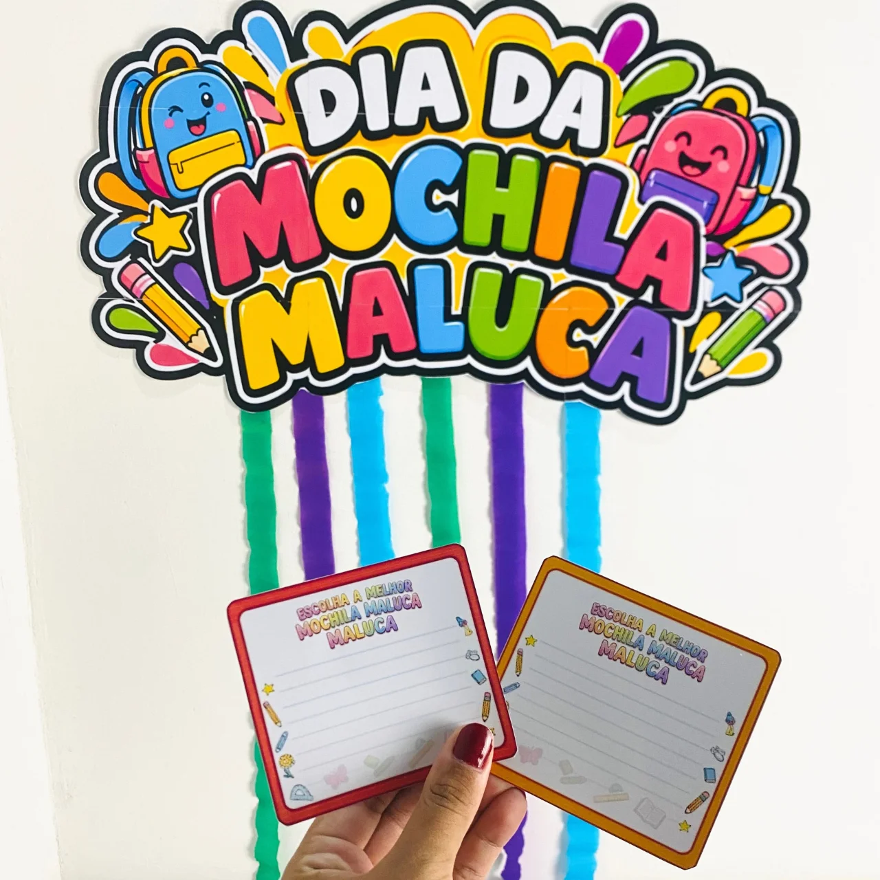 Dia da Mochila Maluca – Kit com Painel, Certificado e Votação para Imprimir — capa do material