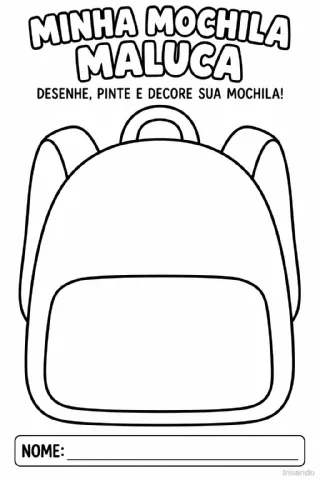 🎒 DIA DA MOCHILA MALUCA — KIT DE ATIVIDADES + PAINEL — amostra 2: Um kit simples de preparar e com duas possibilidades de…