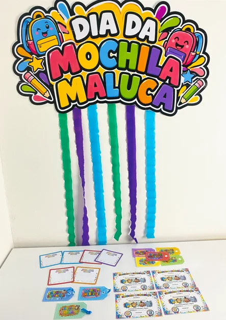 Dia Da Mochila Maluca – Um dia De Muita Criatividade — amostra 4: 💡 Dica: a professora pode complementar o painel…