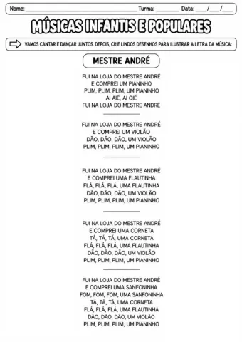 Dia da Música – Kit de Atividades de Arte, Música e Musicalidade — amostra 7: Um kit completo com 6 atividades que…