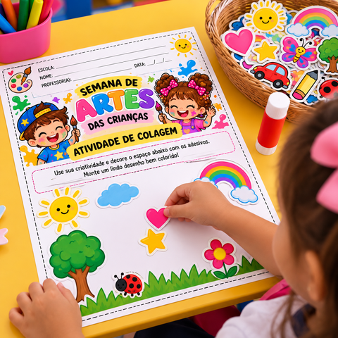Dia das crianças | Atividades Lúdicas Infantil Pintura — capa do material