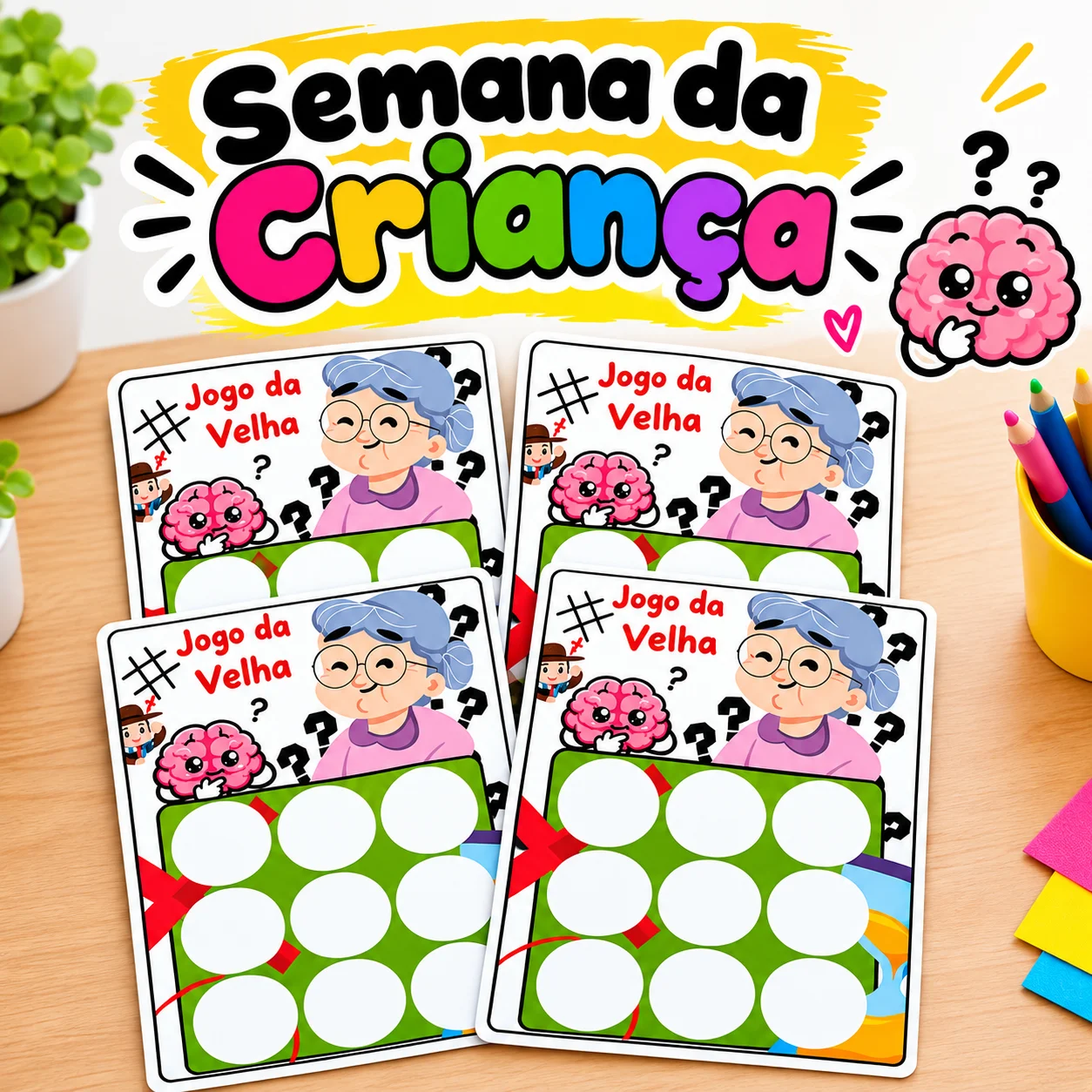 Dia das Crianças: jogo da velha — Jogos pedagógicos para Educação Infantil: Folhas de Jogo da Velha prontas para imprimir e…
