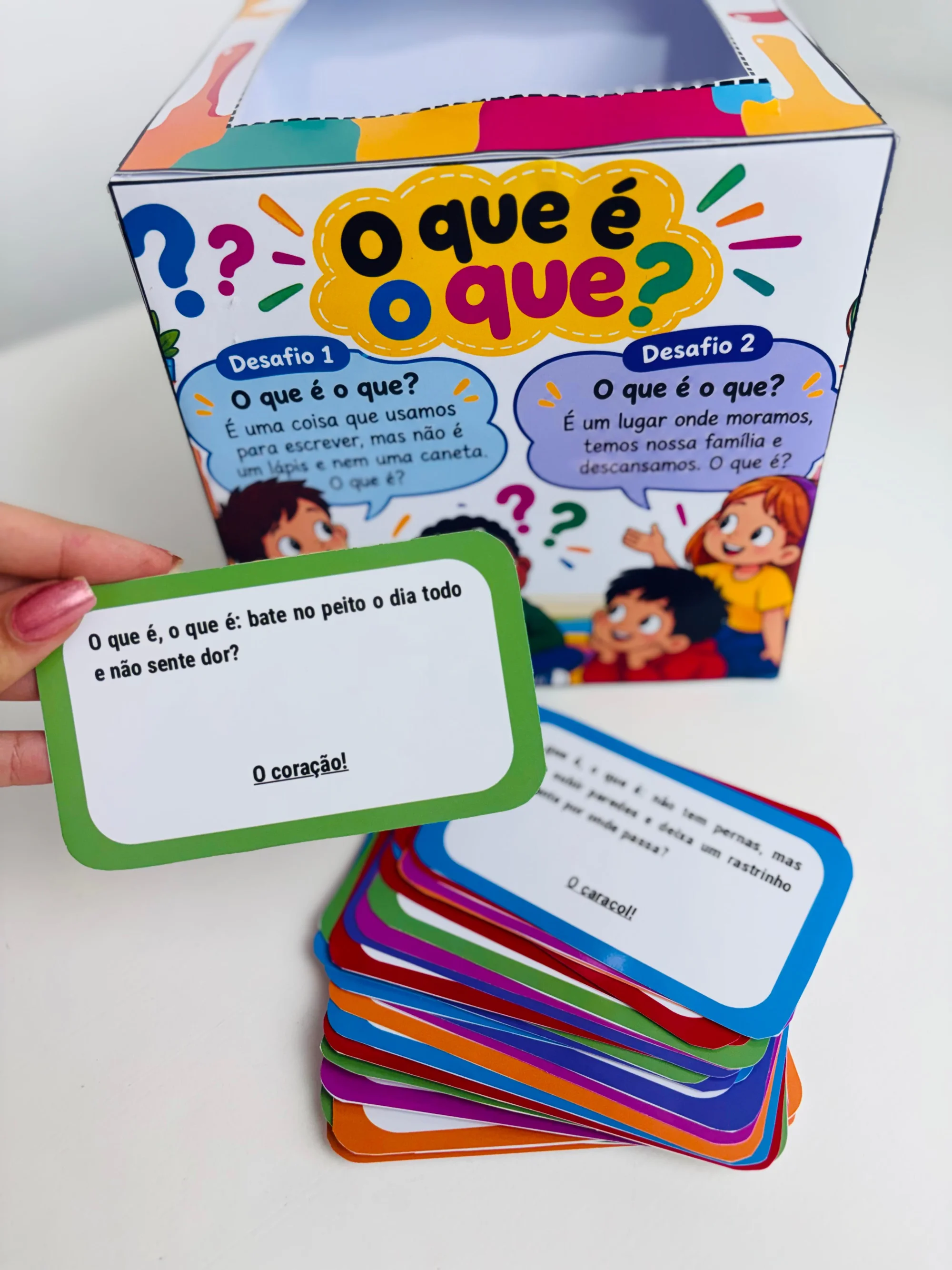 Dia das Crianças: Jogo O que é, O que é? — capa do material