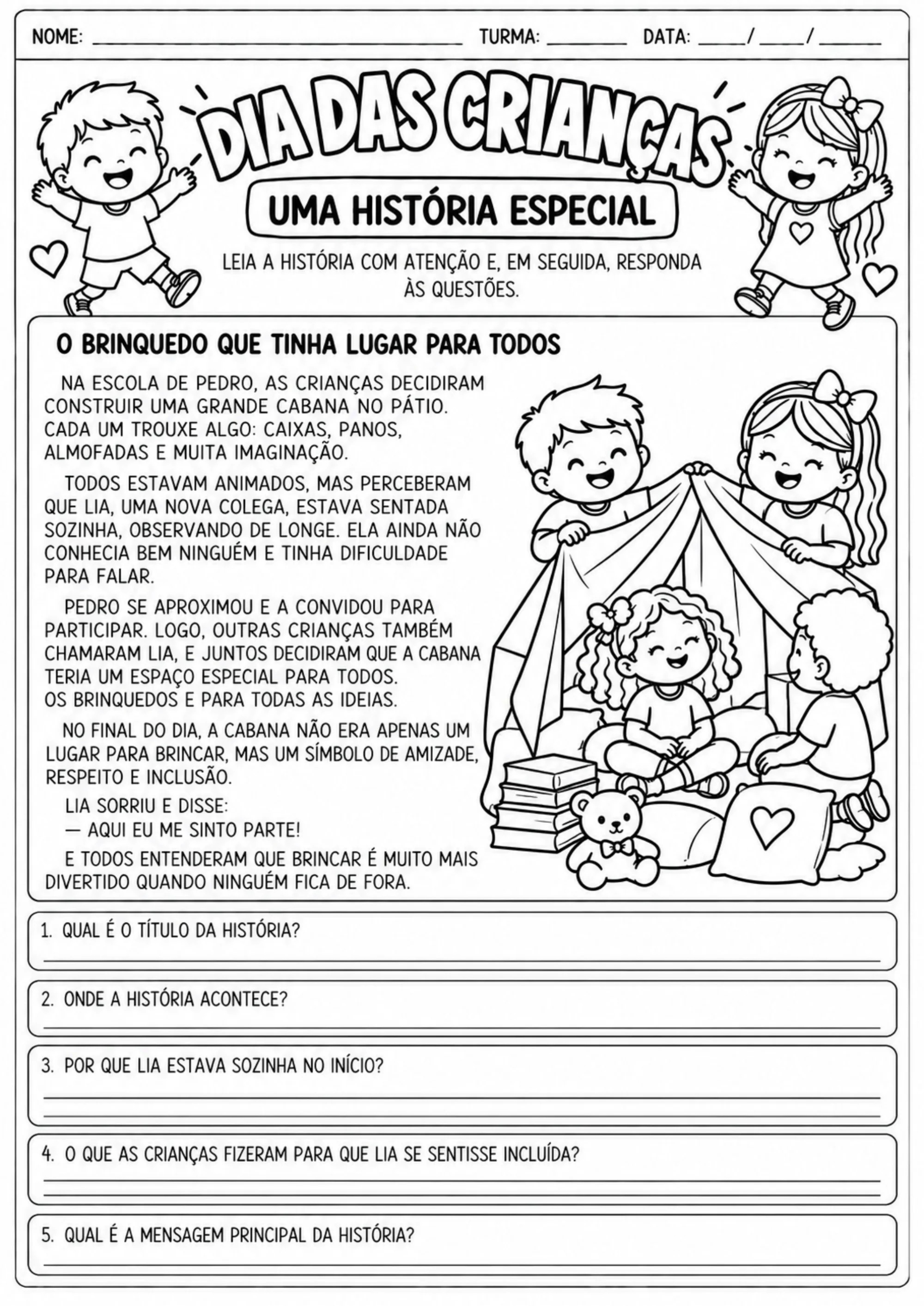 Dia das Crianças: Kit com 12 Atividades Pedagógicas para Imprimir — amostra 1: KIT ESPECIAL DIA DAS CRIANÇAS Dia das Crianças: Kit com 12 Atividades Pedagógicas para Imprimir — amostra 1: KIT ESPECIAL DIA DAS CRIANÇAS