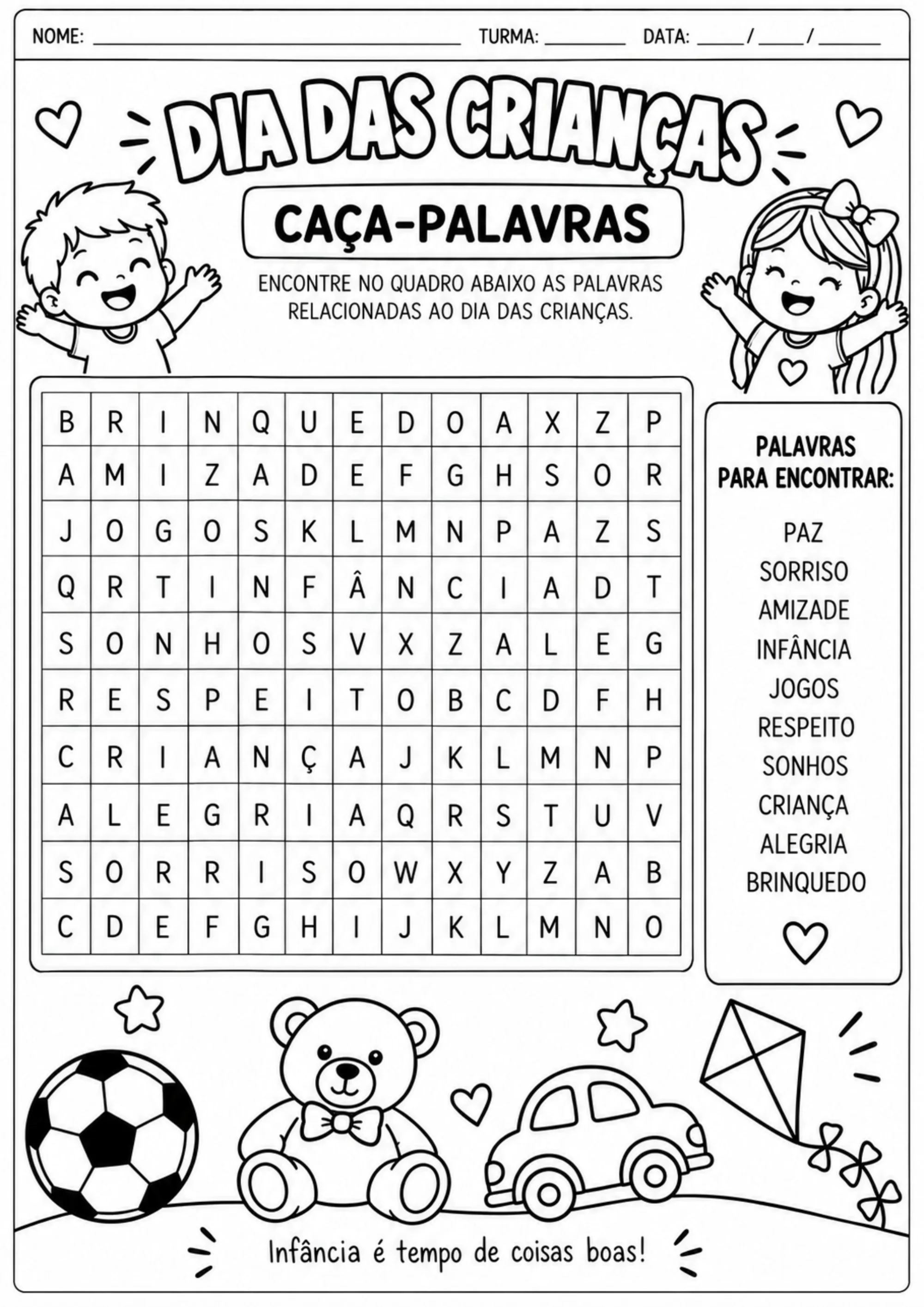 Dia das Crianças: Kit com 12 Atividades Pedagógicas para Imprimir — amostra 5: Um kit completo com 12 atividades lúdicas e… Dia das Crianças: Kit com 12 Atividades Pedagógicas para Imprimir — amostra 5: Um kit completo com 12 atividades lúdicas e…