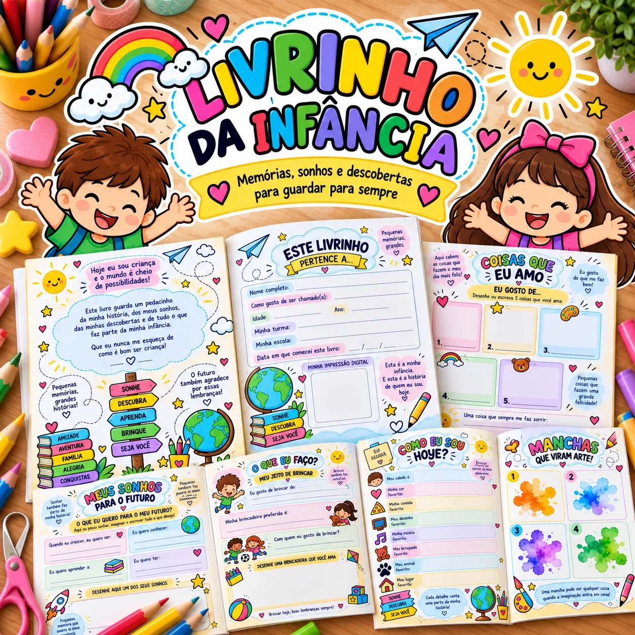 Dia das crianças - Livrinho da Infância: Livro de Memórias Infantil — capa do material