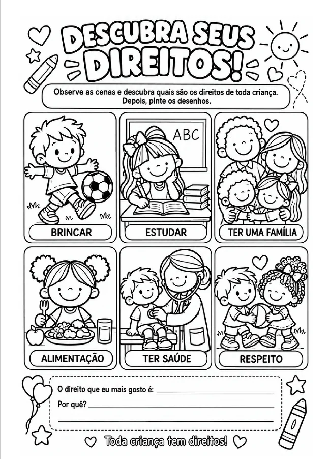 DIA DAS CRIANÇAS — MINHA INFÂNCIA, MEUS DIREITOS - INFANTIL E FUND — capa do material