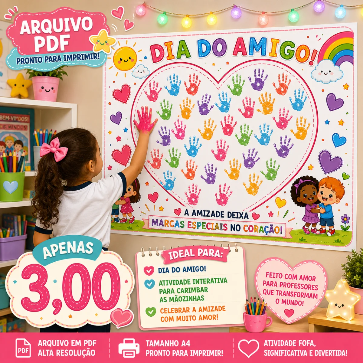 ✨❤️ DIA DO AMIGO – ARQUIVO DIGITAL PARA IMPRIMIR! ❤️✨ — capa do material