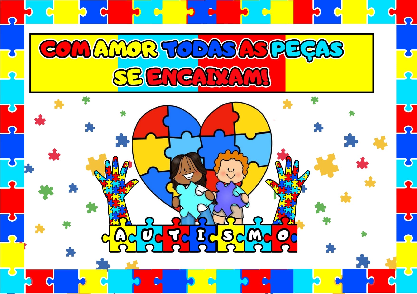Dia do autismo painel sala de aula – PDF para Imprimir — capa do material