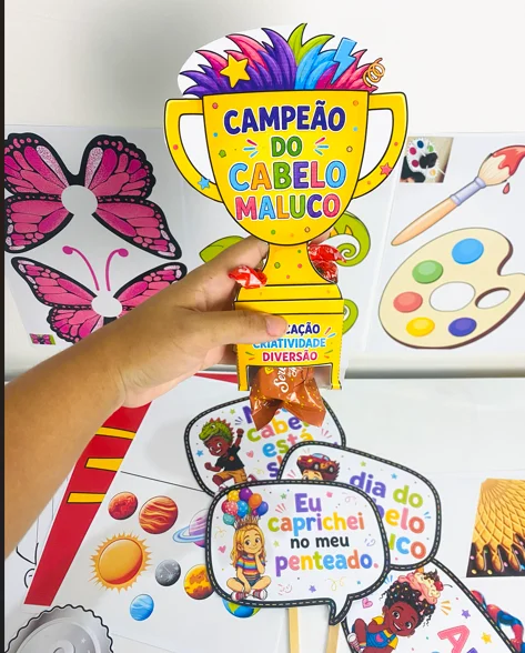 Dia Do cabelo Maluco – Recurso Completo e Divertido — amostra 1: Prepare uma experiência superdivertida, criativa e…