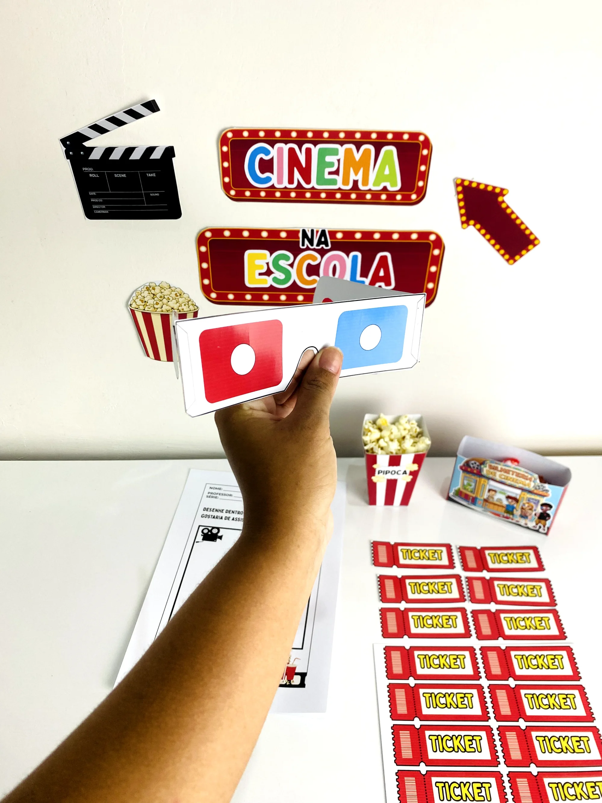 Dia do Cinema na Escola – Kit Cinema para Imprimir — amostra 1: Como usar em sala de aula