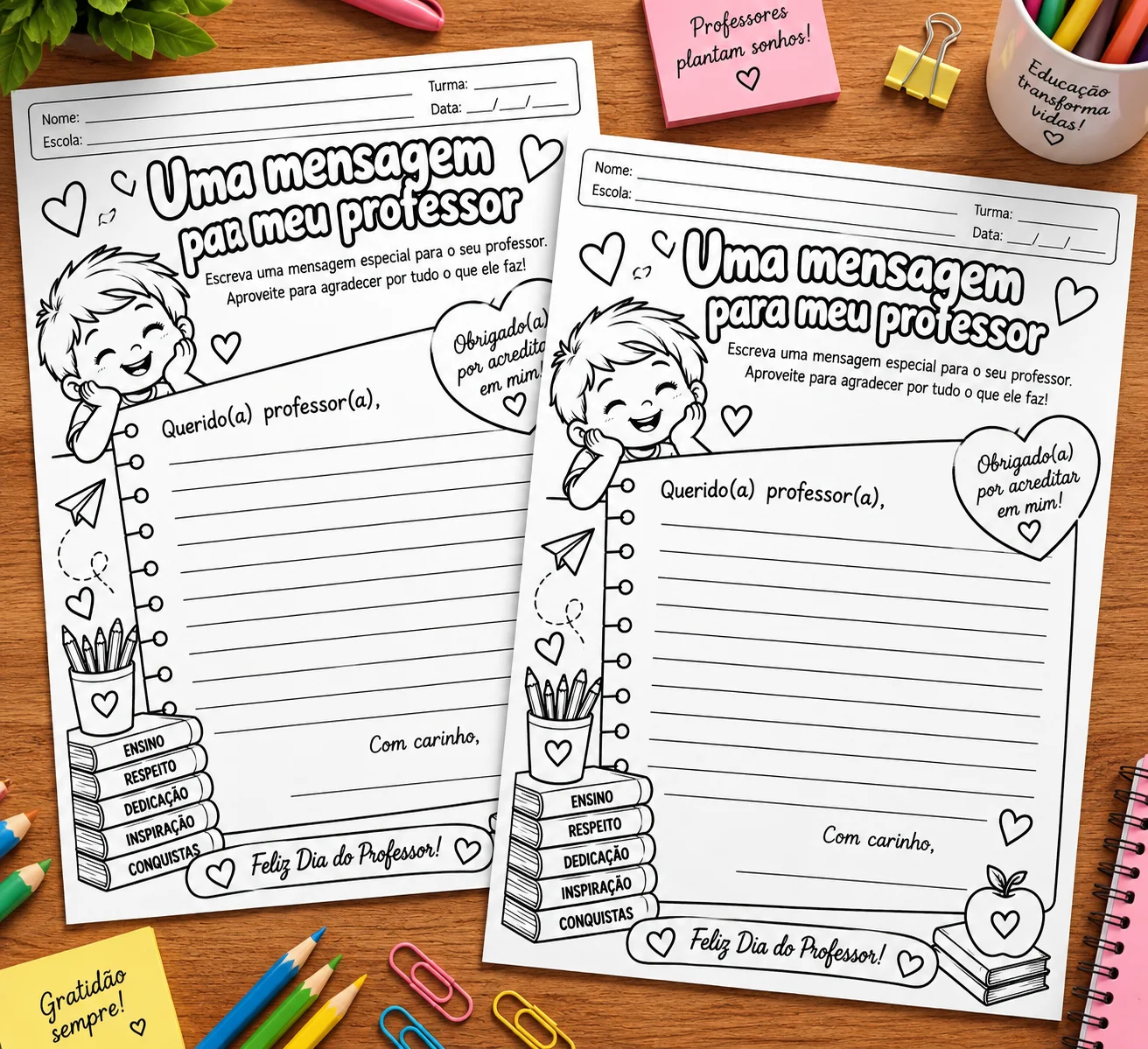Dia do Professor: 10 atividades incríveis! — amostra 5: Um kit especial com 10 atividades criativas para celebrar o Dia dos…
