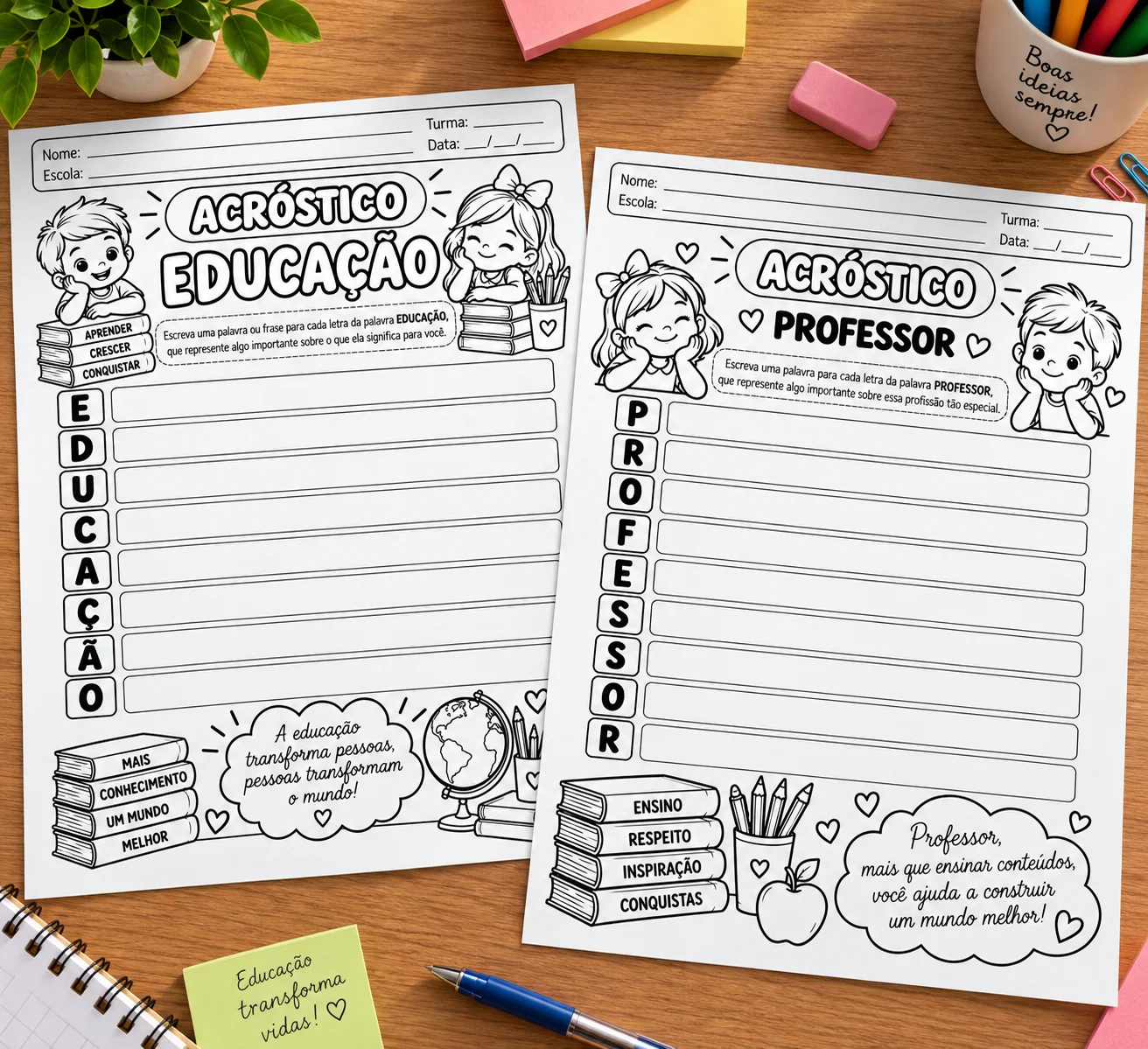 Dia do Professor: 10 atividades incríveis! — amostra 6: Um kit especial com 10 atividades criativas para celebrar o Dia dos…