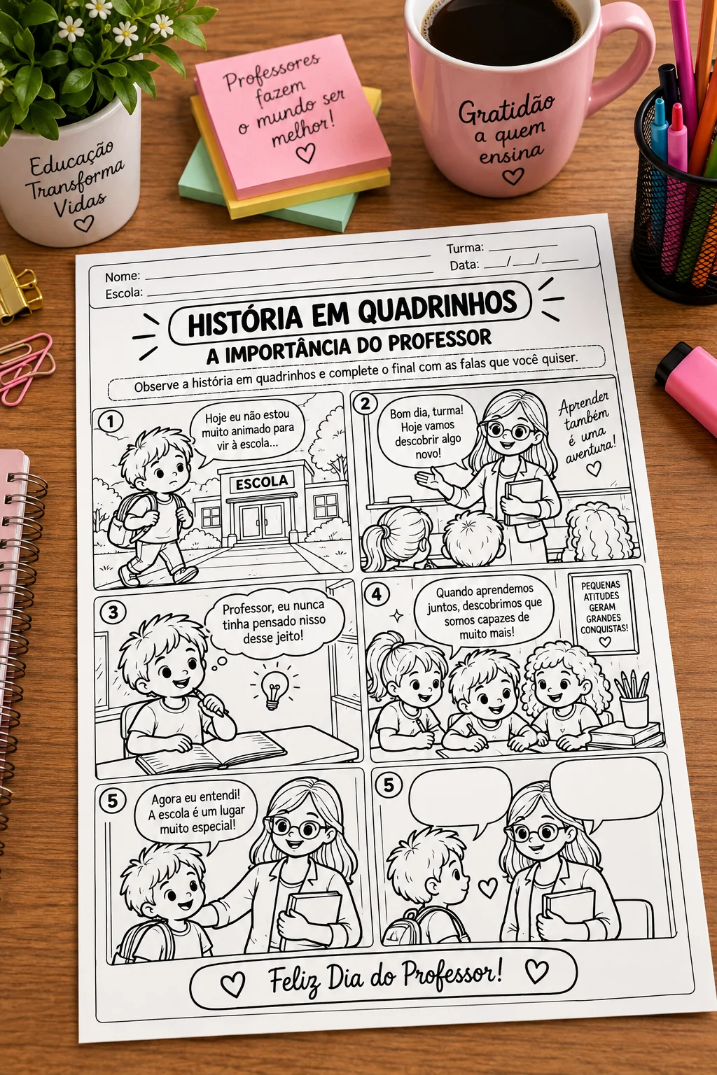 Dia do Professor: 10 atividades incríveis! — amostra 7: Um kit especial com 10 atividades criativas para celebrar o Dia dos…