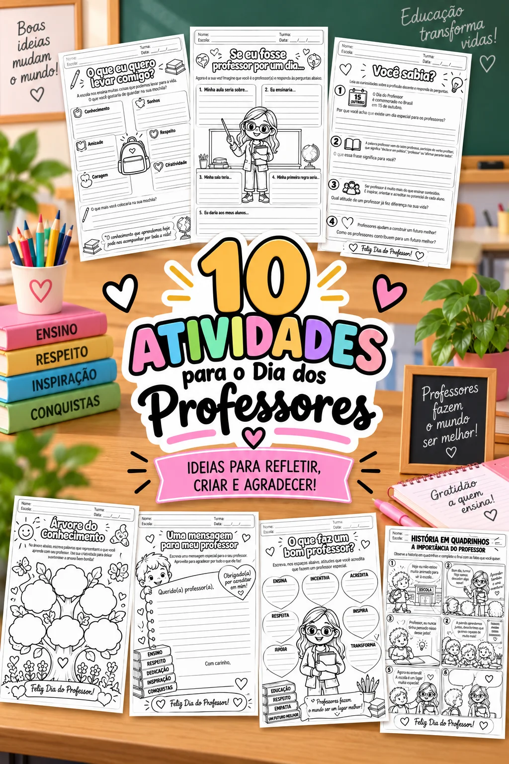 Dia do Professor: 10 atividades incríveis! — capa do material