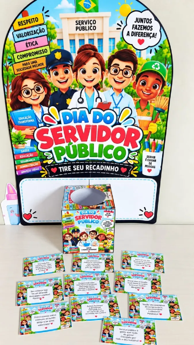 🇧🇷 Dia do Servidor Público – Painel + Caixinha da Gratidão ❤️ — Datas comemorativas para Todas as séries: Um recurso…