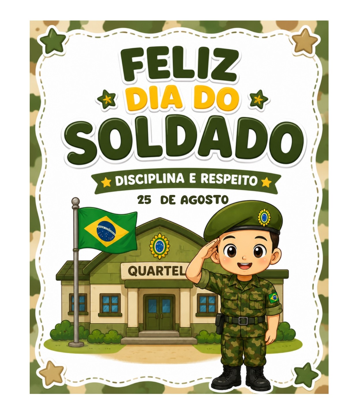 Dia do soldado 25 de agosto – PDF para Imprimir | Educação Infantil e Anos Iniciais — Datas comemorativas para Educação…