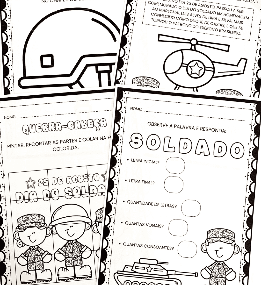 Dia do Soldado: atividades e painel para Educação Infantil — amostra 4: Para quem é indicado