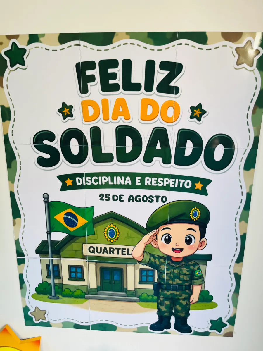 Dia do Soldado: Painel + Atividades + Coroa - Anos Iniciais — amostra 5: Comemore o Dia do Soldado, celebrado em 25 de…