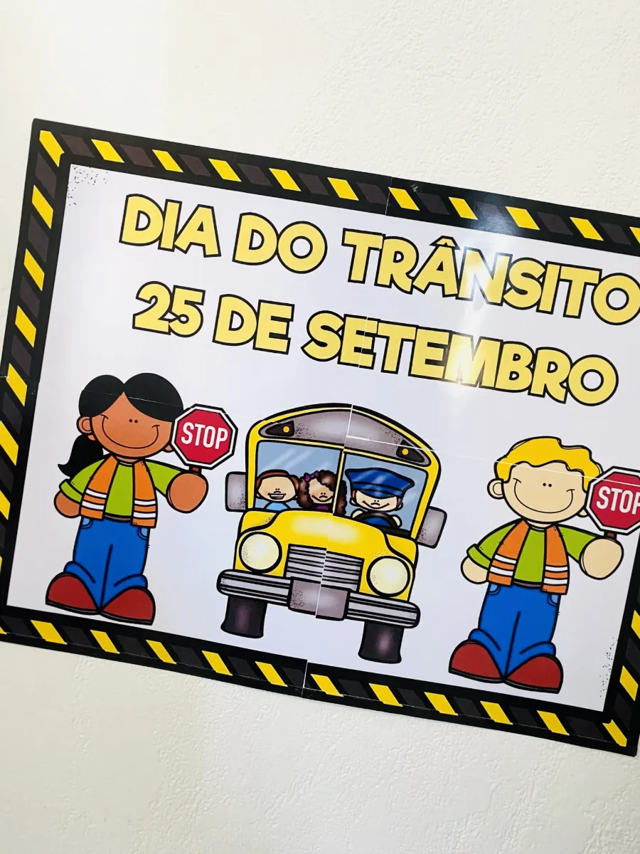 Dia do Trânsito: Atividade para Educação Infantil e Anos Iniciais — amostra 2: Aprender nunca foi tão divertido