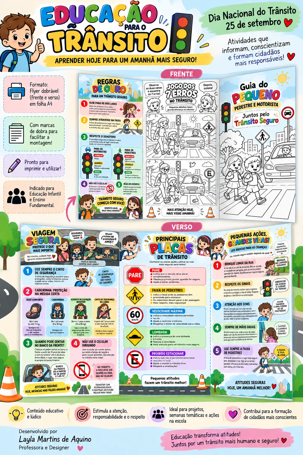 Dia do trânsito: Guia de educação para Pequenos Pedestres e Motoristas — amostra 7: Flyer educativo sobre trânsito para… Dia do trânsito: Guia de educação para Pequenos Pedestres e Motoristas — amostra 7: Flyer educativo sobre trânsito para…