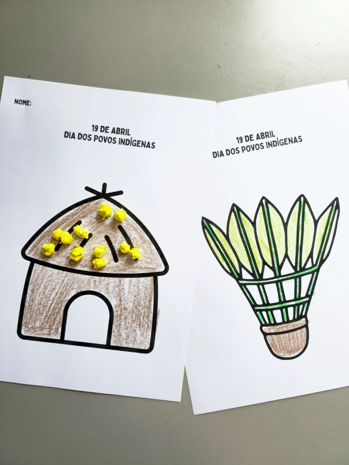 Dia dos Povos Indígenas - Atividades para colorir — amostra 2: Atividades educativas para celebrar o Dia dos Povos Indígenas