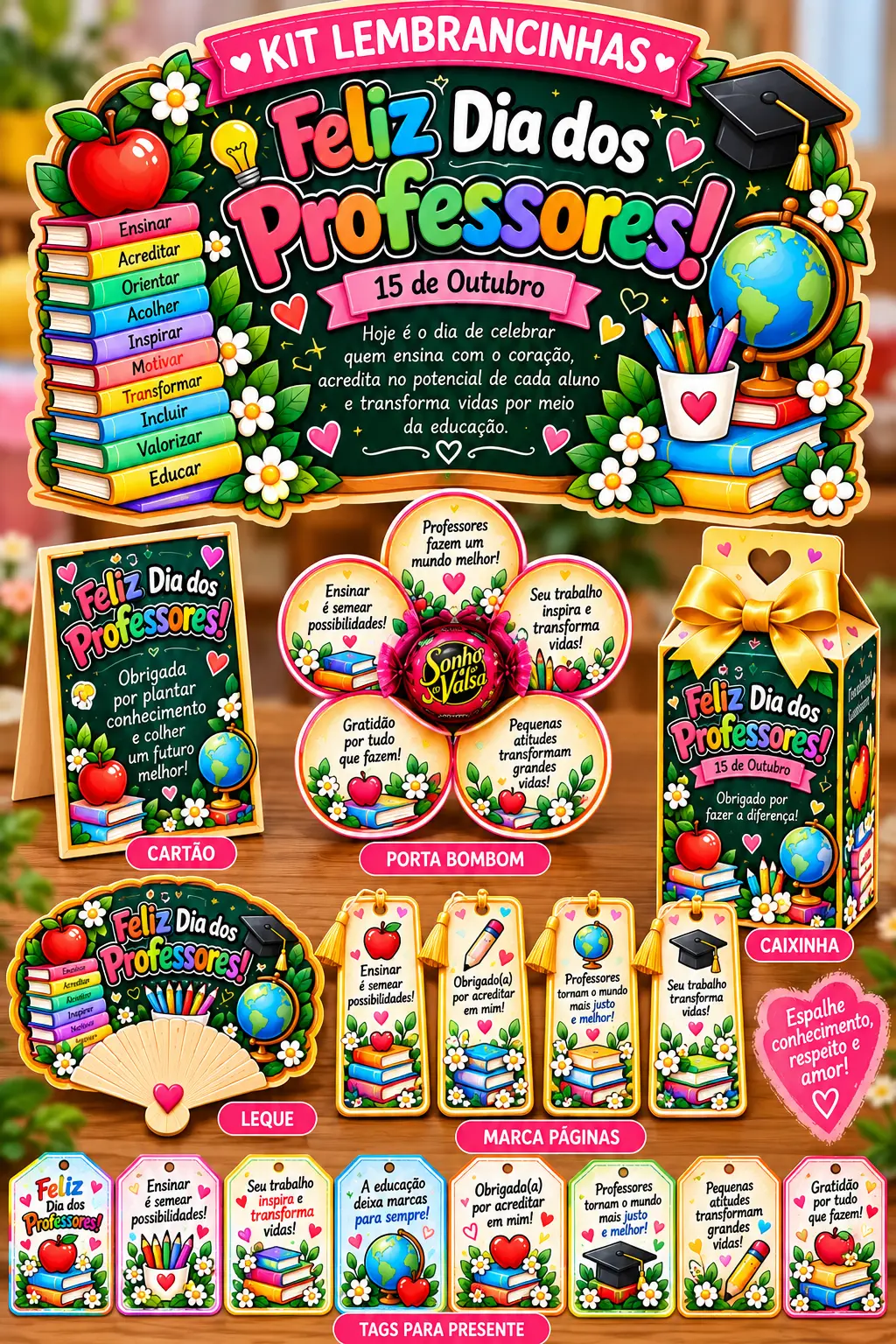 Dia dos Professores kit Lembrancinhas – PDF Educação Infantil — capa do material