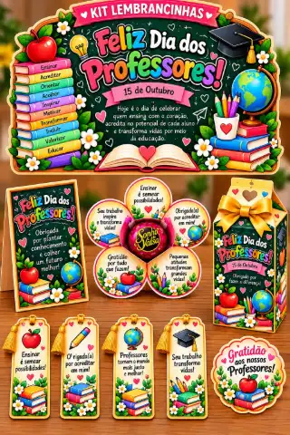 Dia dos Professores Kit Lembrancinhas pdf Educação Infantil — capa do material
