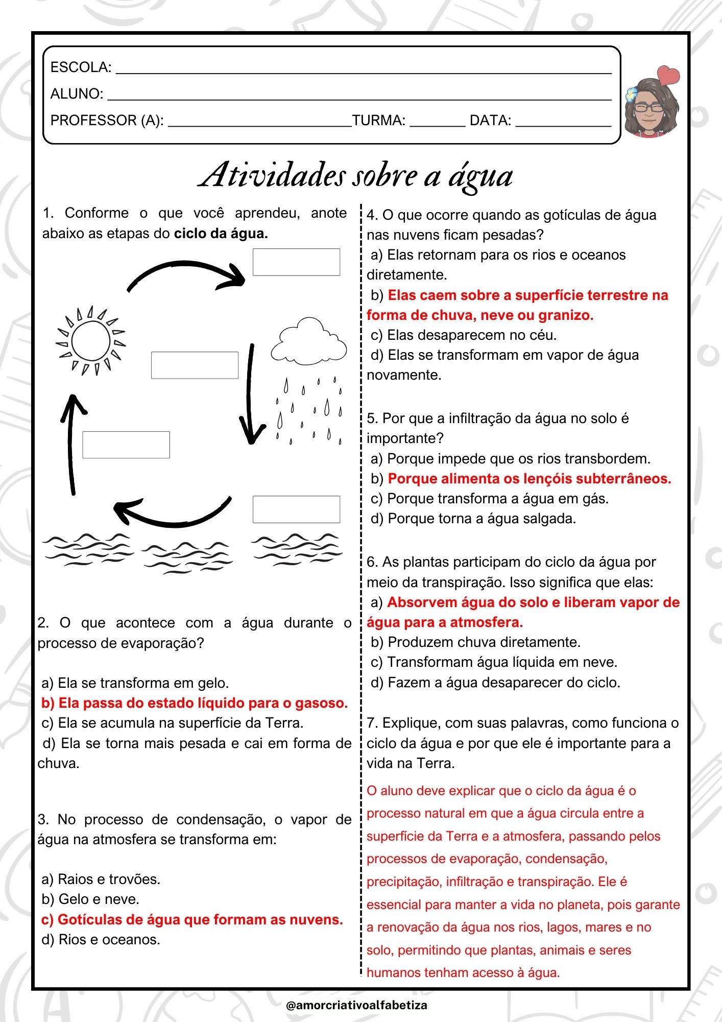 Dia Mundial da Água – Atividades para Imprimir 1º ao 5º Ano – Atividade Pedagógica — amostra 7: Dia Mundial da Água –…