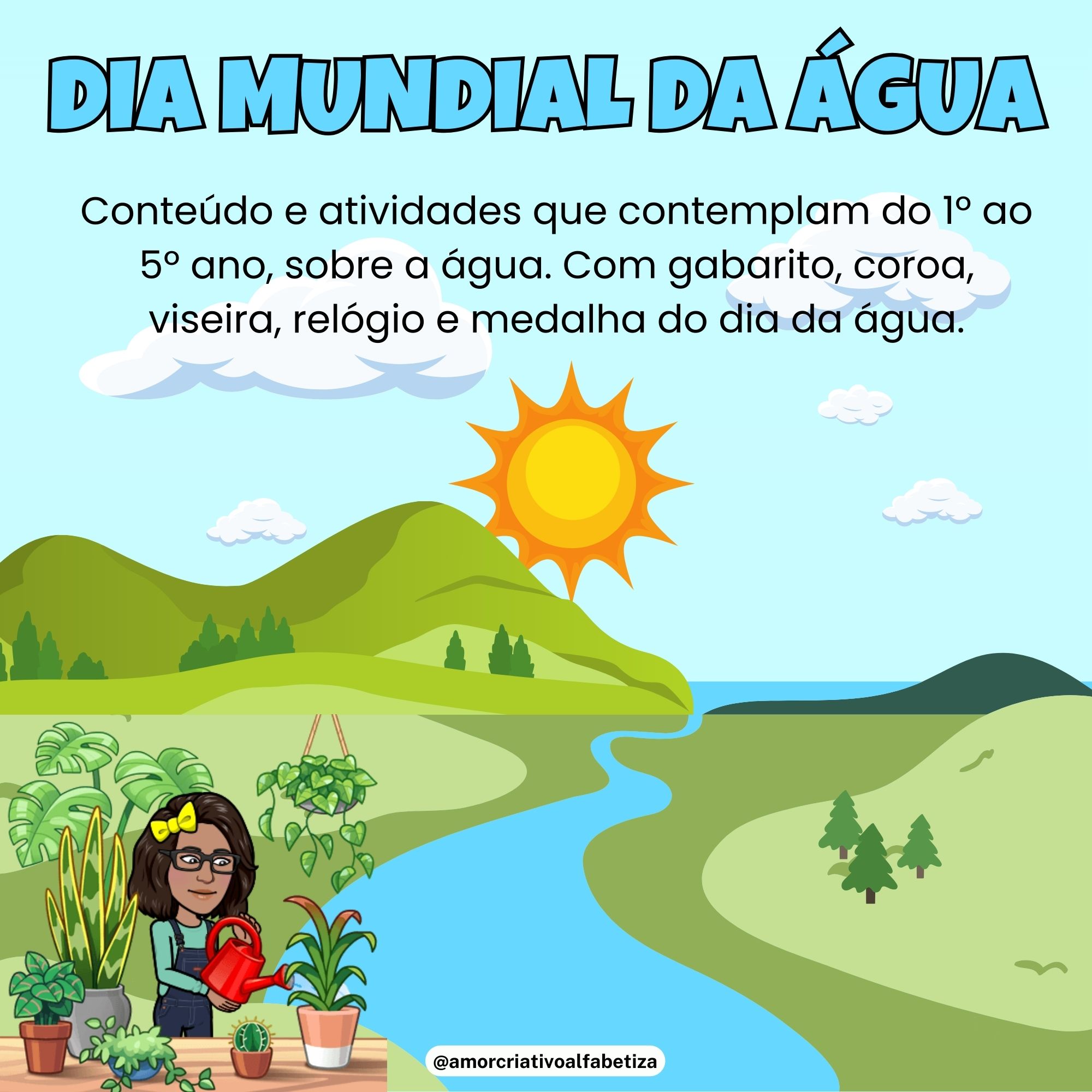 Dia Mundial da Água – Atividades para Imprimir 1º ao 5º Ano – Atividade Pedagógica — capa do material